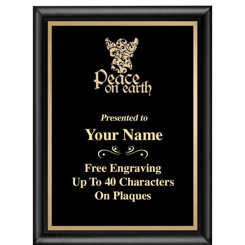 6X8 CLASSIC BLACK SHINY PLAQUE