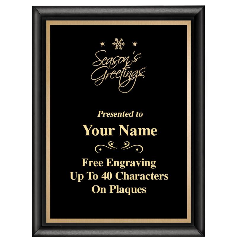6X8 CLASSIC BLACK SHINY PLAQUE