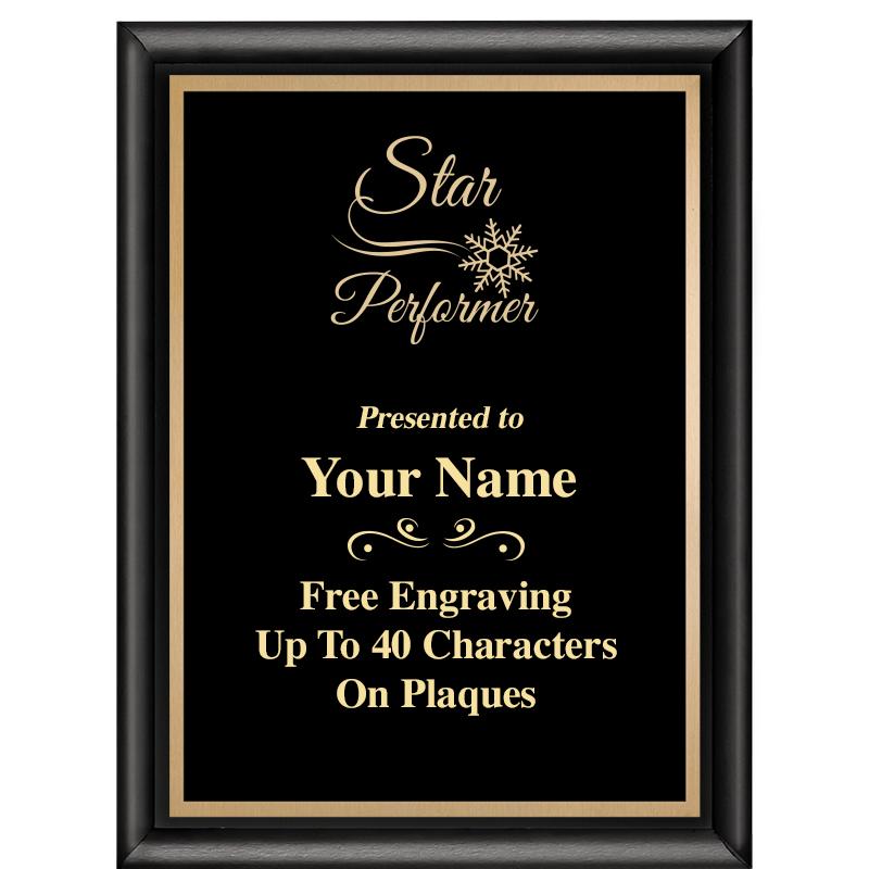 6X8 CLASSIC BLACK SHINY PLAQUE