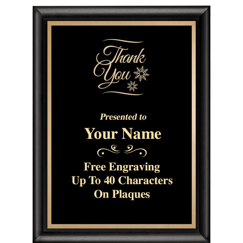 6X8 CLASSIC BLACK SHINY PLAQUE