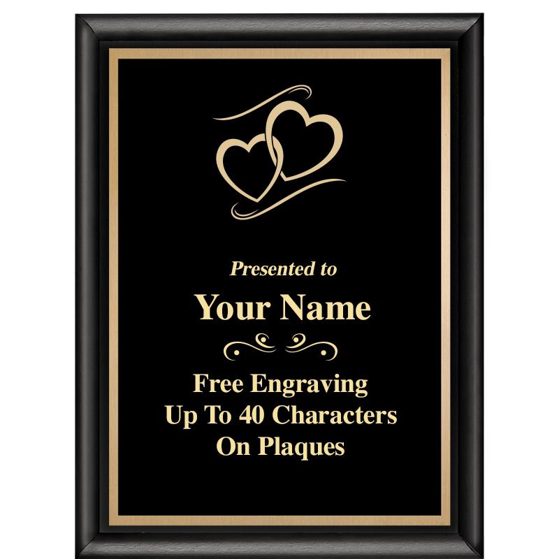 6X8 CLASSIC BLACK SHINY PLAQUE