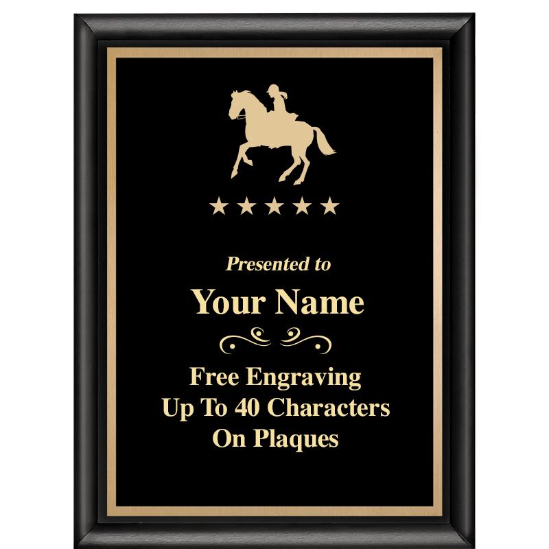 6X8 CLASSIC BLACK SHINY PLAQUE