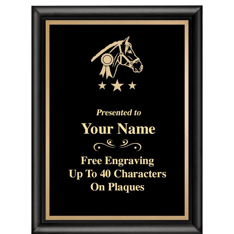 6X8 CLASSIC BLACK SHINY PLAQUE