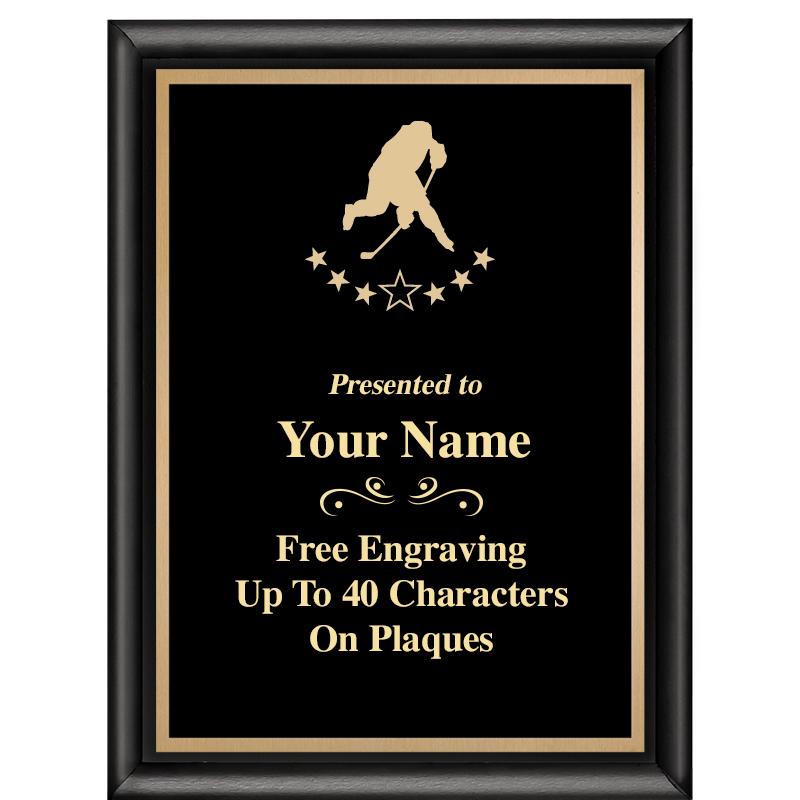 6X8 CLASSIC BLACK SHINY PLAQUE