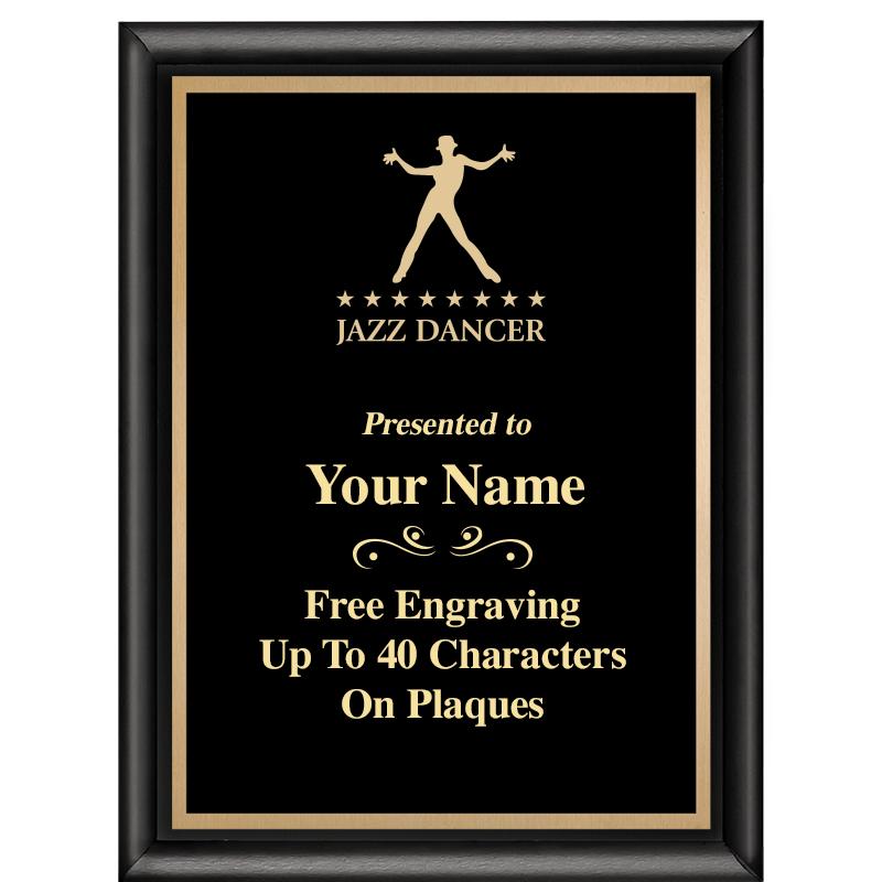 6X8 CLASSIC BLACK SHINY PLAQUE