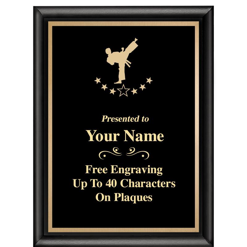 6X8 CLASSIC BLACK SHINY PLAQUE