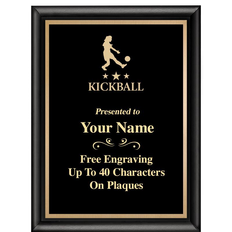 6X8 CLASSIC BLACK SHINY PLAQUE