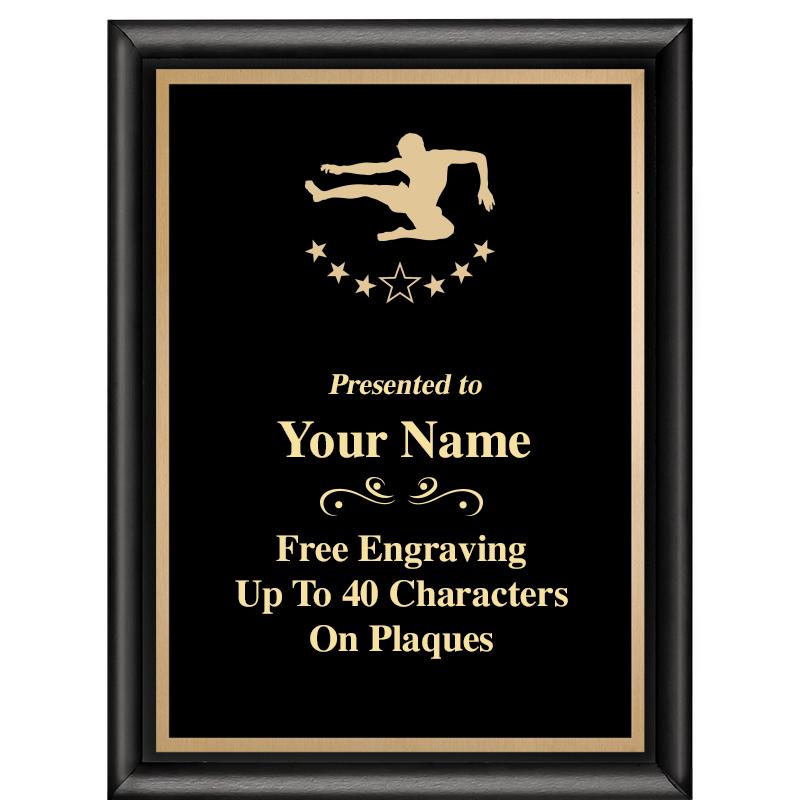 6X8 CLASSIC BLACK SHINY PLAQUE