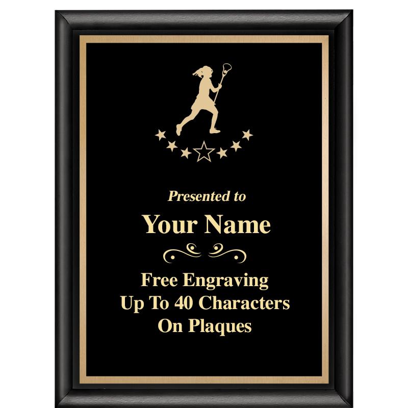 6X8 CLASSIC BLACK SHINY PLAQUE