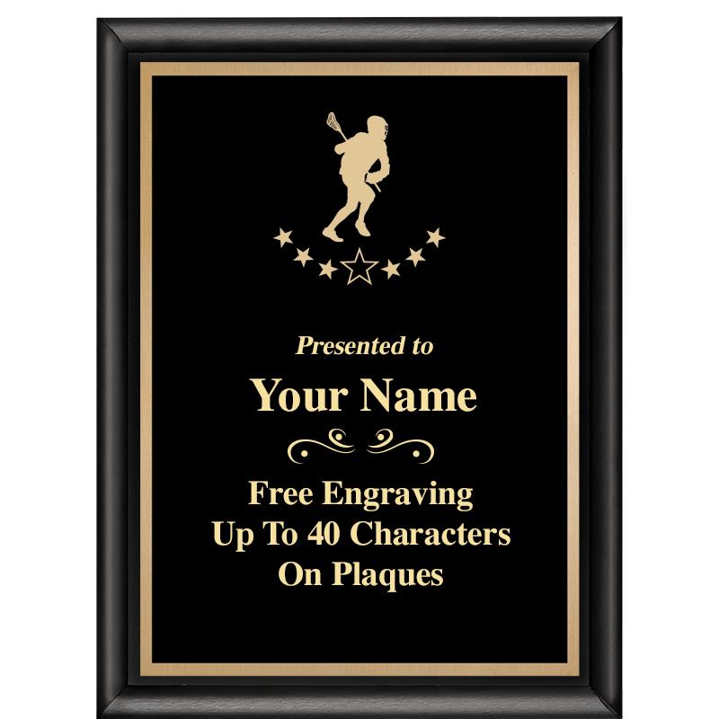 6X8 CLASSIC BLACK SHINY PLAQUE