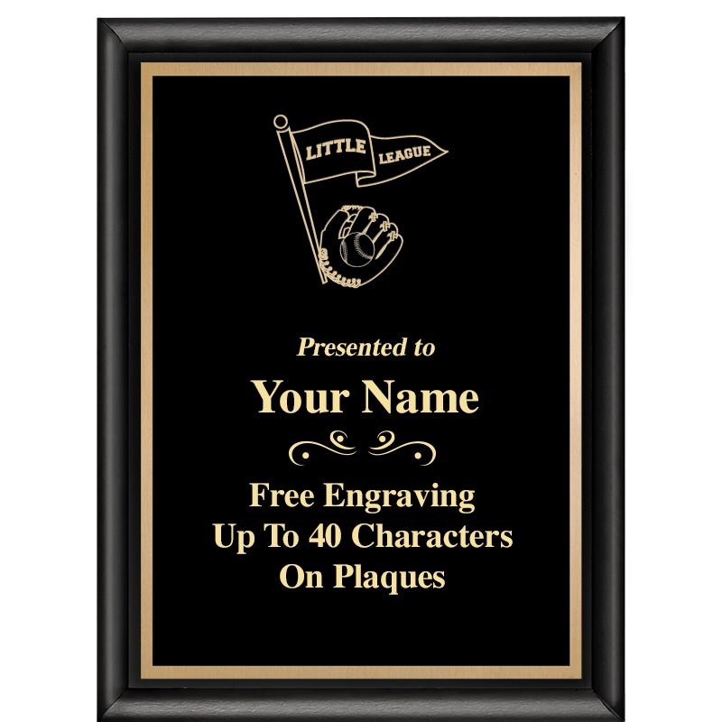 6X8 CLASSIC BLACK SHINY PLAQUE