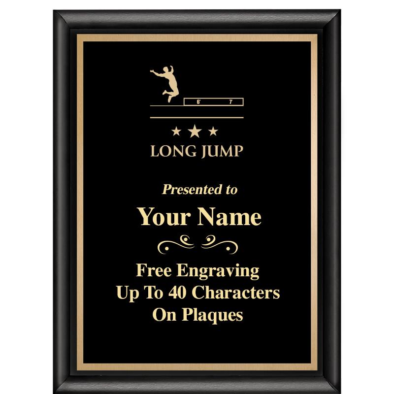 6X8 CLASSIC BLACK SHINY PLAQUE