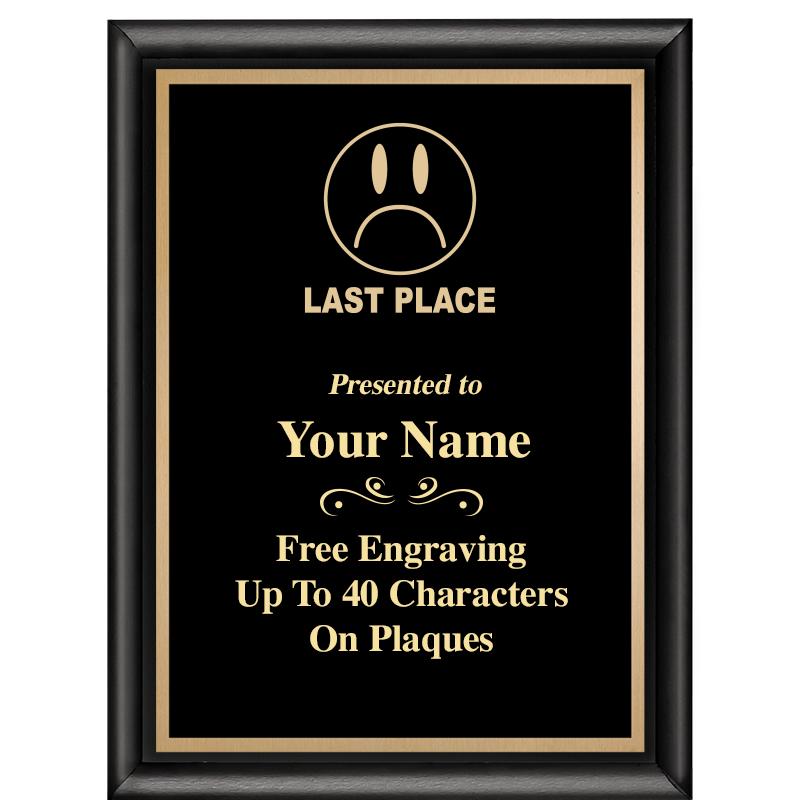 6X8 CLASSIC BLACK SHINY PLAQUE