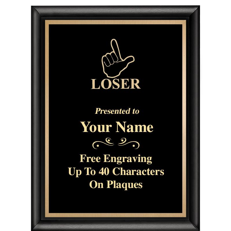 6X8 CLASSIC BLACK SHINY PLAQUE