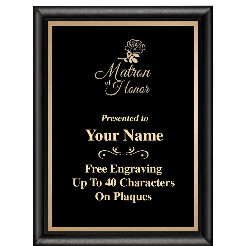 6X8 CLASSIC BLACK SHINY PLAQUE