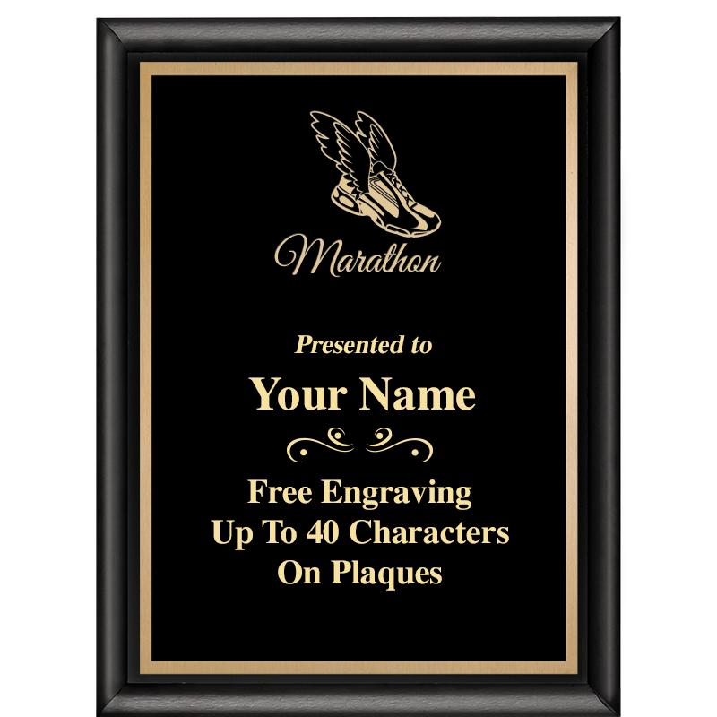 6X8 CLASSIC BLACK SHINY PLAQUE