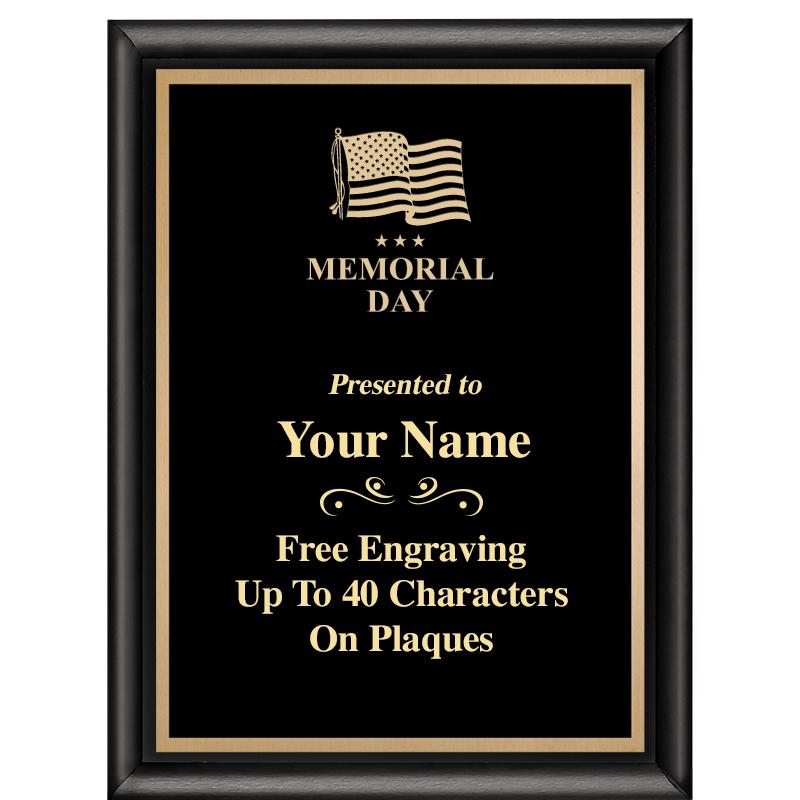 6X8 CLASSIC BLACK SHINY PLAQUE