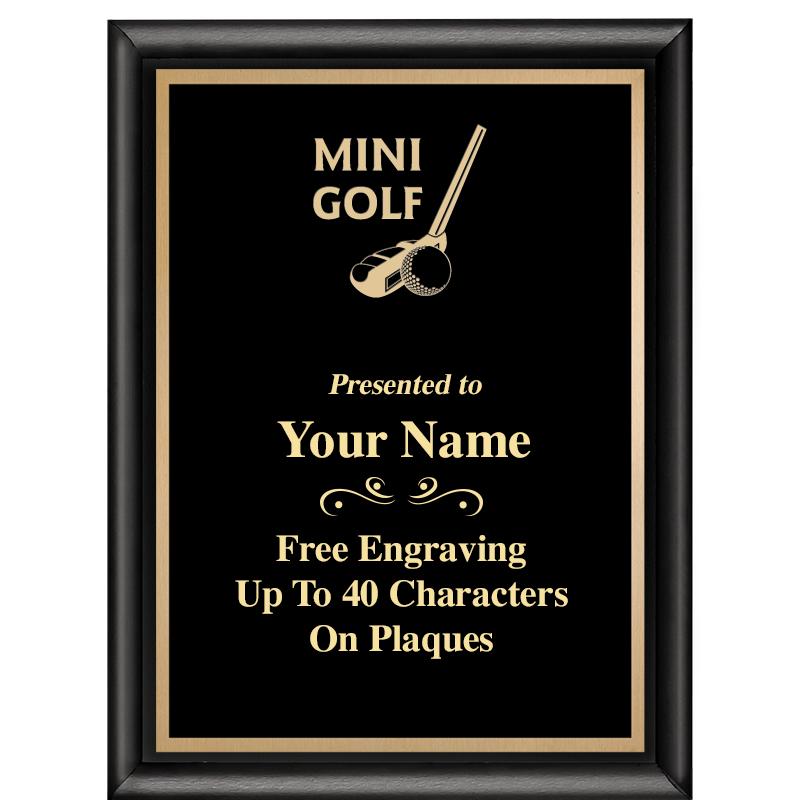 6X8 CLASSIC BLACK SHINY PLAQUE