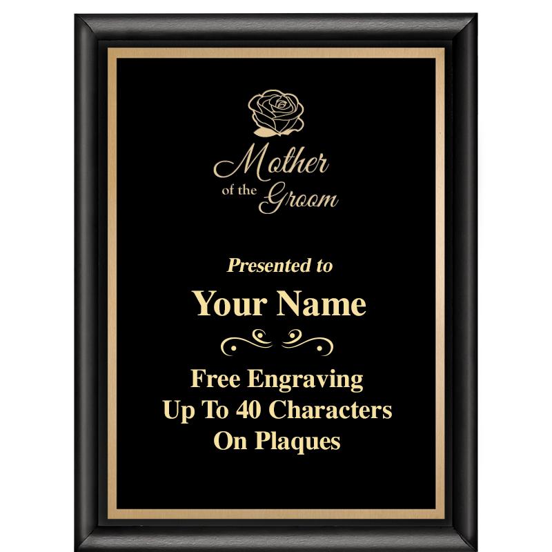 6X8 CLASSIC BLACK SHINY PLAQUE