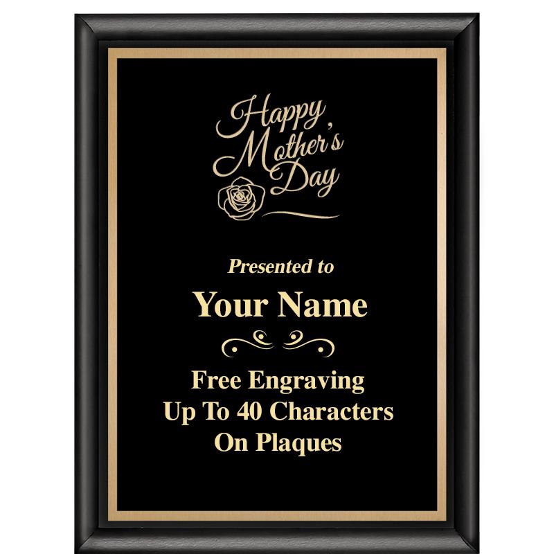 6X8 CLASSIC BLACK SHINY PLAQUE