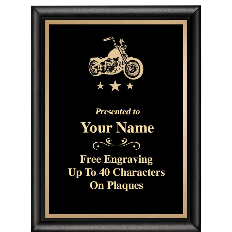 6X8 CLASSIC BLACK SHINY PLAQUE