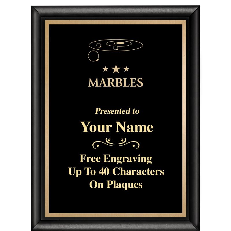 6X8 CLASSIC BLACK SHINY PLAQUE
