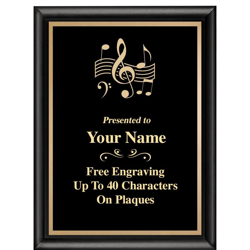 6X8 CLASSIC BLACK SHINY PLAQUE