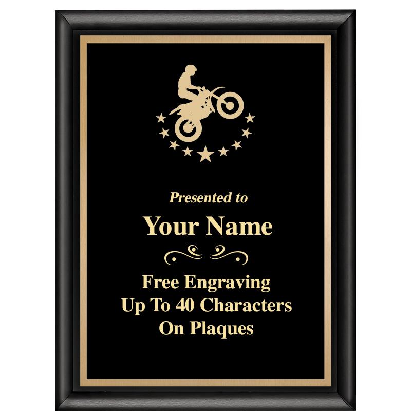 6X8 CLASSIC BLACK SHINY PLAQUE