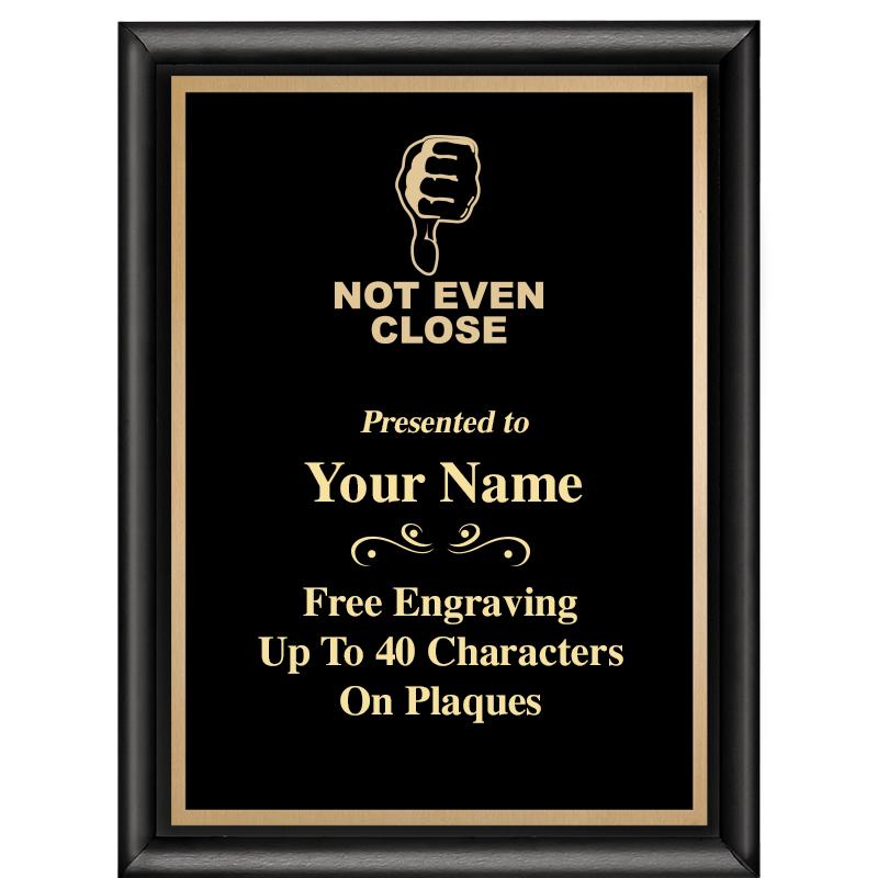 6X8 CLASSIC BLACK SHINY PLAQUE