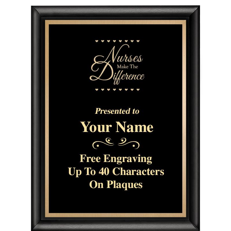 6X8 CLASSIC BLACK SHINY PLAQUE