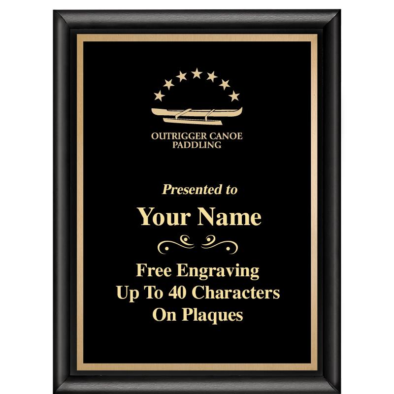 6X8 CLASSIC BLACK SHINY PLAQUE