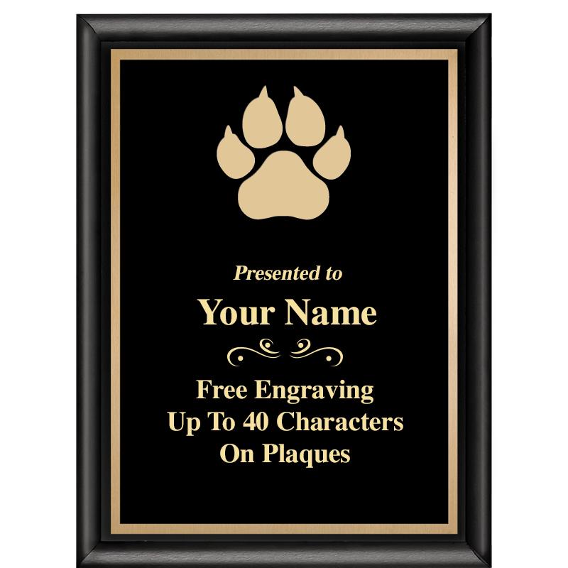 6X8 CLASSIC BLACK SHINY PLAQUE