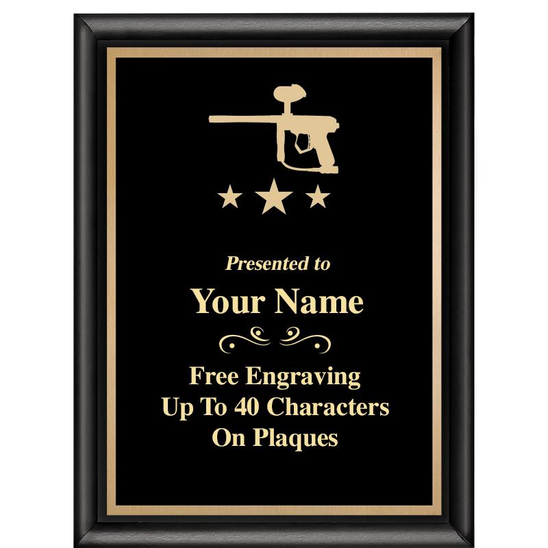 6X8 CLASSIC BLACK SHINY PLAQUE