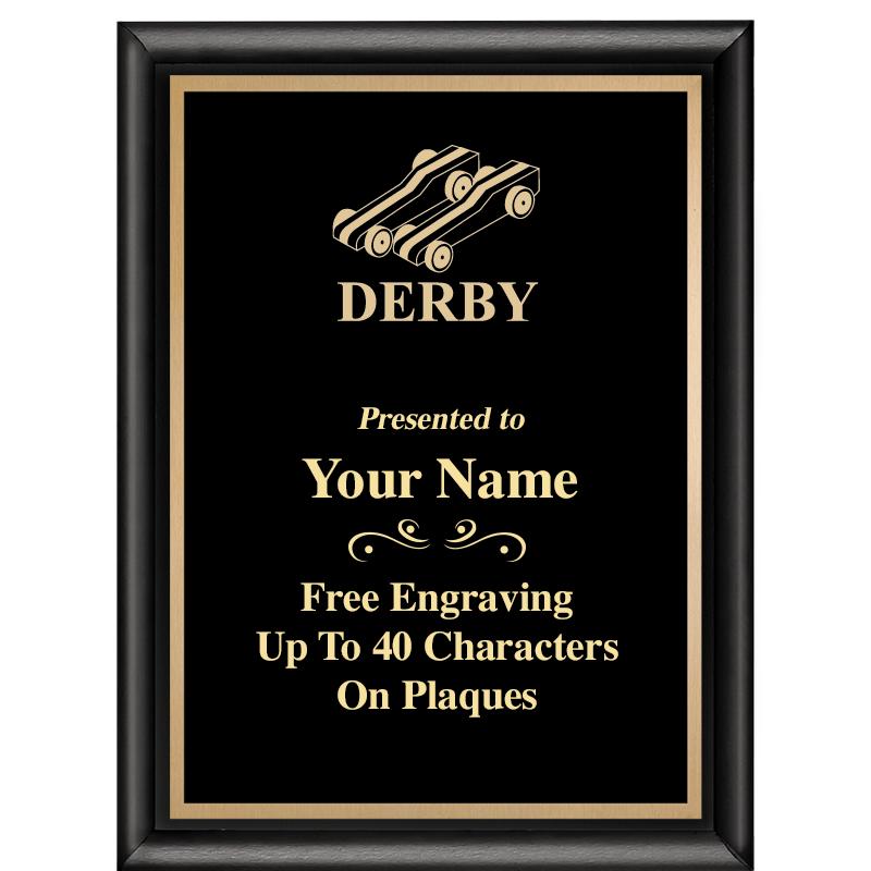 6X8 CLASSIC BLACK SHINY PLAQUE