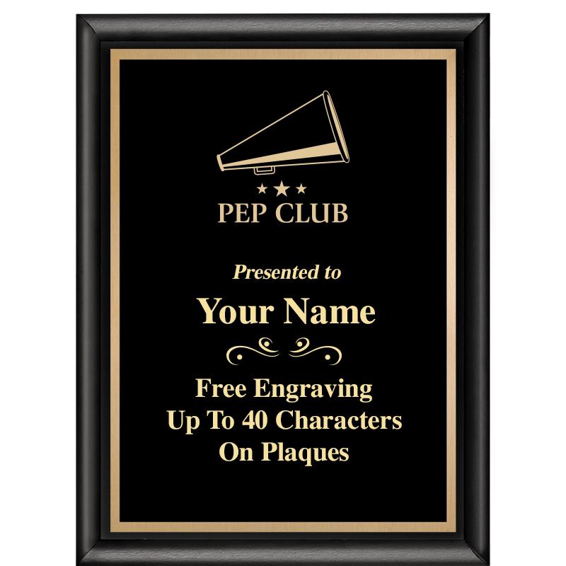 6X8 CLASSIC BLACK SHINY PLAQUE