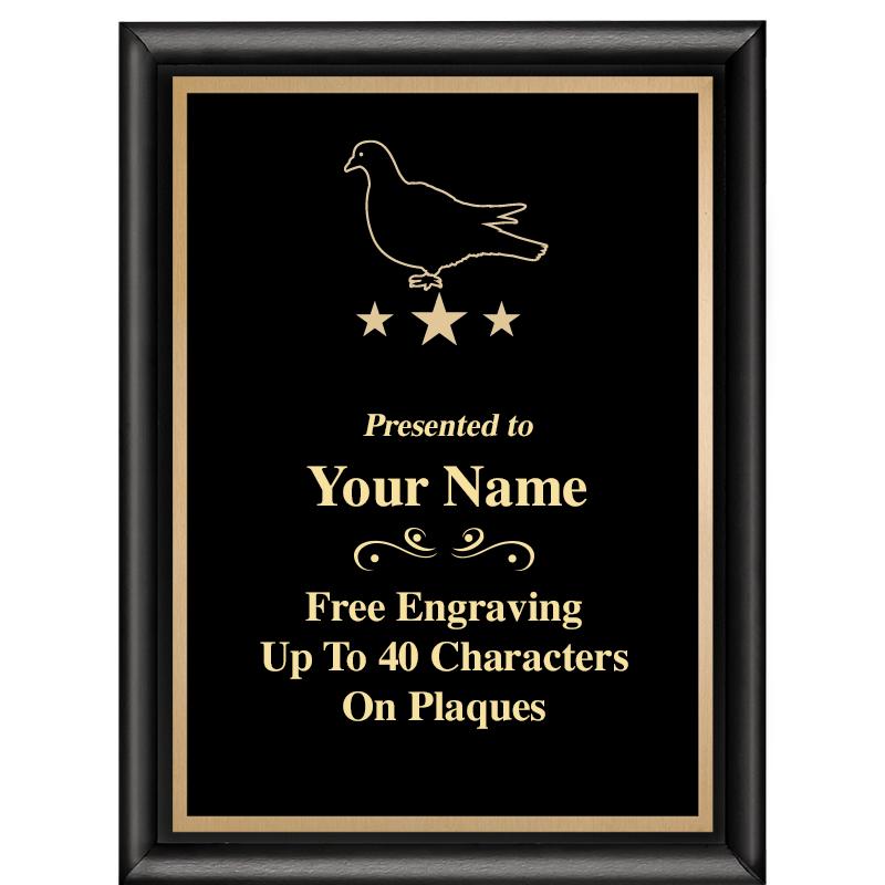 6X8 CLASSIC BLACK SHINY PLAQUE