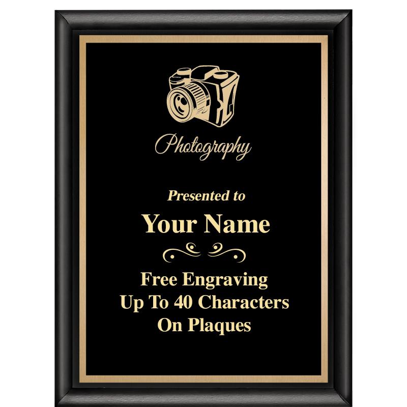 6X8 CLASSIC BLACK SHINY PLAQUE