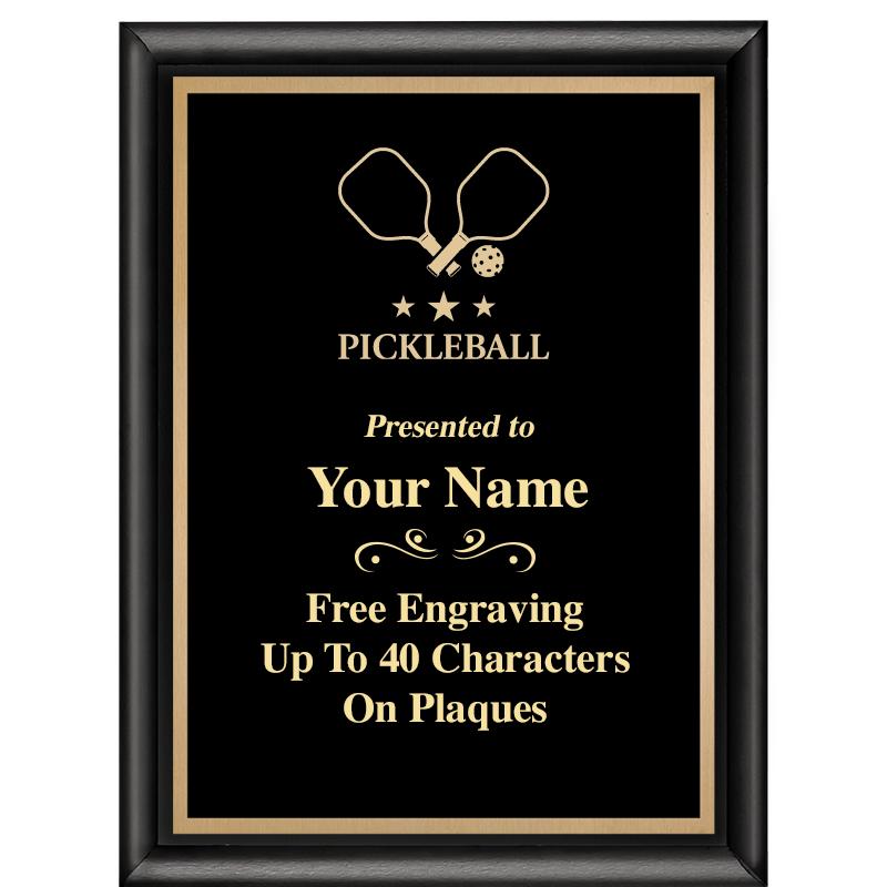 6X8 CLASSIC BLACK SHINY PLAQUE