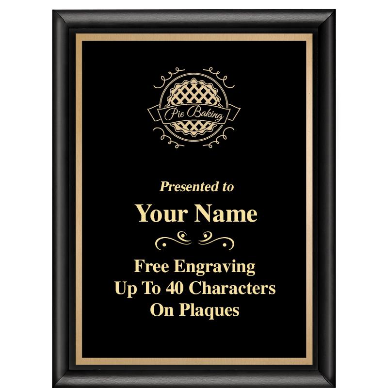 6X8 CLASSIC BLACK SHINY PLAQUE