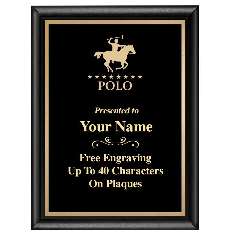 6X8 CLASSIC BLACK SHINY PLAQUE