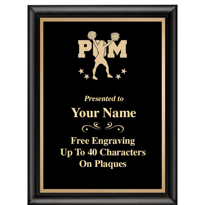 6X8 CLASSIC BLACK SHINY PLAQUE