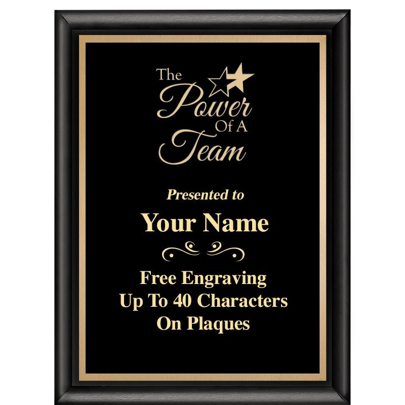 6X8 CLASSIC BLACK SHINY PLAQUE