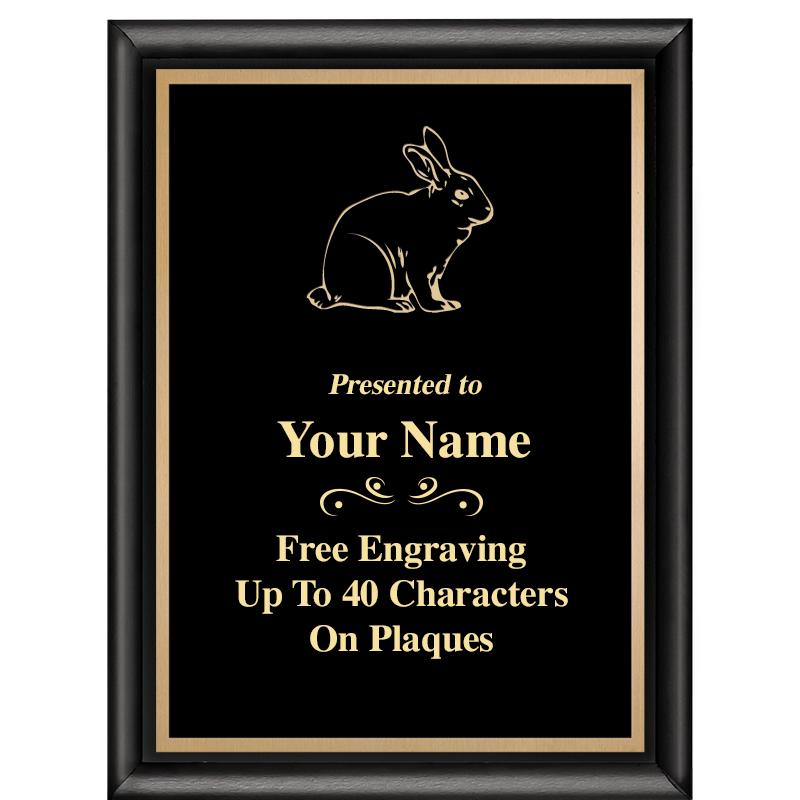 6X8 CLASSIC BLACK SHINY PLAQUE