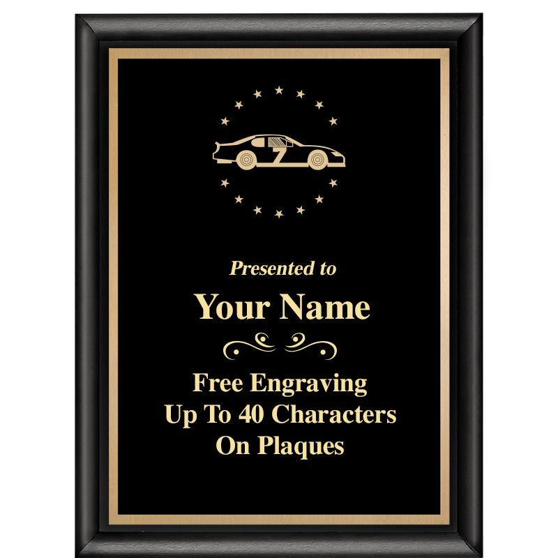 6X8 CLASSIC BLACK SHINY PLAQUE