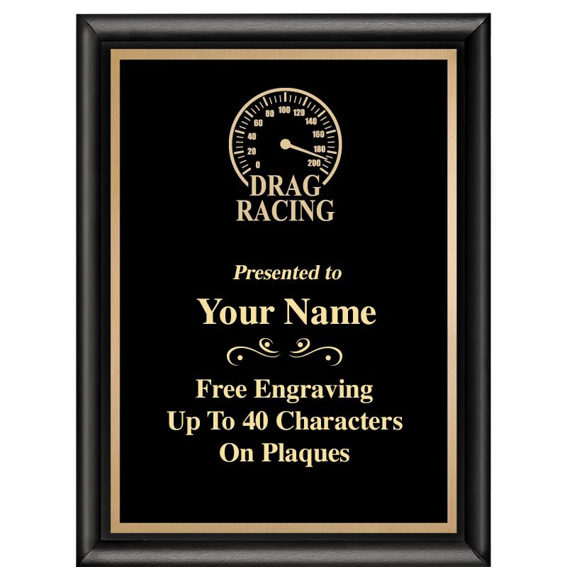 6X8 CLASSIC BLACK SHINY PLAQUE