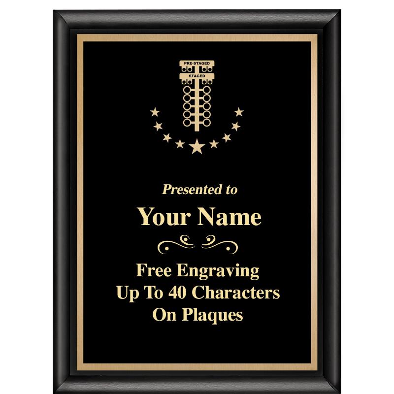 6X8 CLASSIC BLACK SHINY PLAQUE