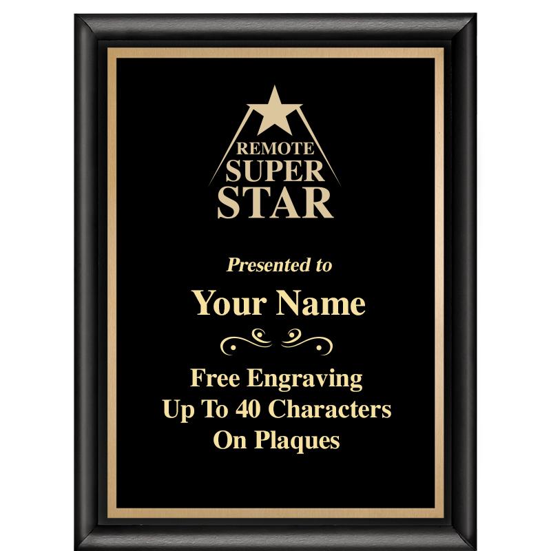 6X8 CLASSIC BLACK SHINY PLAQUE