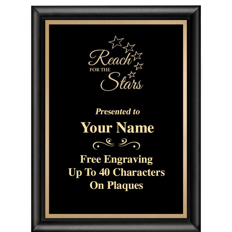 6X8 CLASSIC BLACK SHINY PLAQUE
