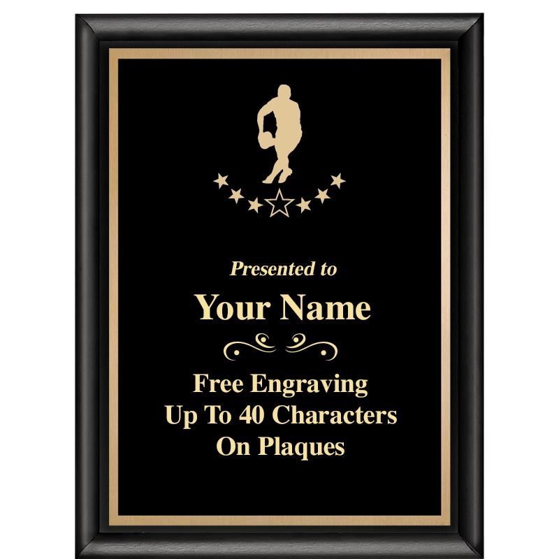 6X8 CLASSIC BLACK SHINY PLAQUE