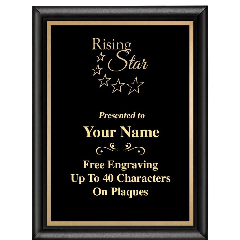 6X8 CLASSIC BLACK SHINY PLAQUE